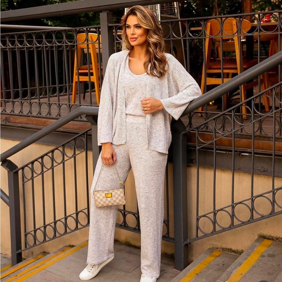 Knit Cardigan Set
